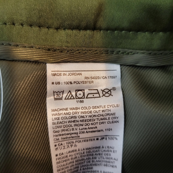 Banana Republic Factory Pleated Wide-Leg Pant Size 18 Waimea Olive Green Satin - Picture 8 of 9